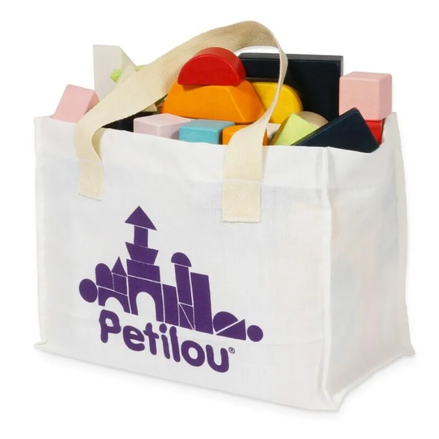 Le Toy Van - Petilou 60 Piece Building Blocks Set and Bag