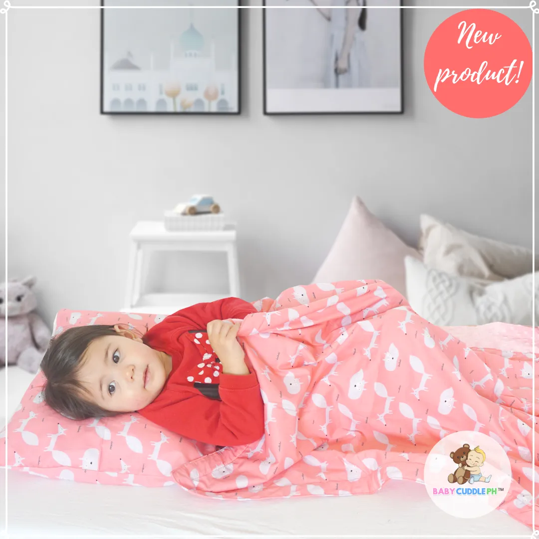 Little Fox in Pink -  Babycuddleph Toddlers kit (Pillow & Blanket)