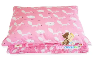 Little Fox in Pink -  Babycuddleph Toddlers kit (Pillow & Blanket)