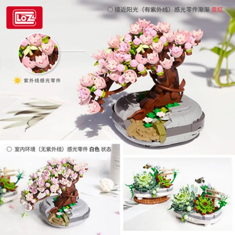 LOZ Flowers DIY decoration blocks Home decoration Model Building Blocks toys Assembly Toy Christmas Gift for Children Adult 1661