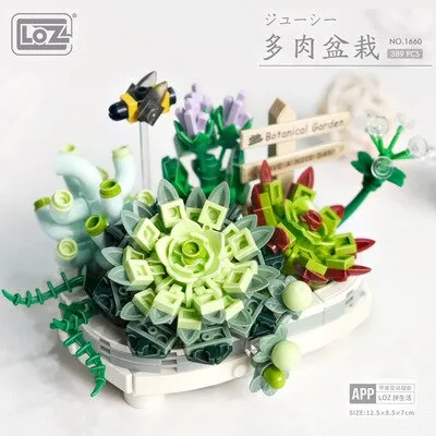 LOZ Flowers DIY decoration blocks Home decoration Model Building Blocks toys Assembly Toy Christmas Gift for Children Adult 1661