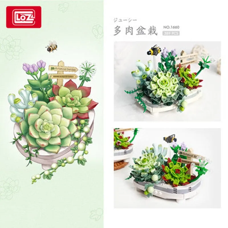 LOZ Flowers DIY decoration blocks Home decoration Model Building Blocks toys Assembly Toy Christmas Gift for Children Adult 1661