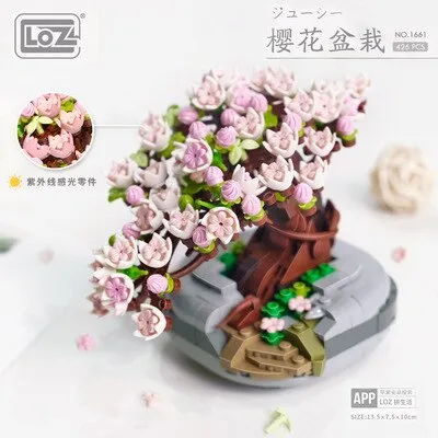 LOZ Flowers DIY decoration blocks Home decoration Model Building Blocks toys Assembly Toy Christmas Gift for Children Adult 1661