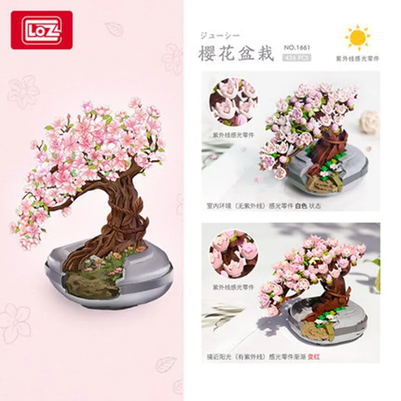 LOZ Flowers DIY decoration blocks Home decoration Model Building Blocks toys Assembly Toy Christmas Gift for Children Adult 1661