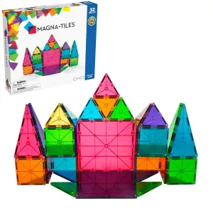 MAGNA-TILES Classic Clear Colors - 32 Piece Set