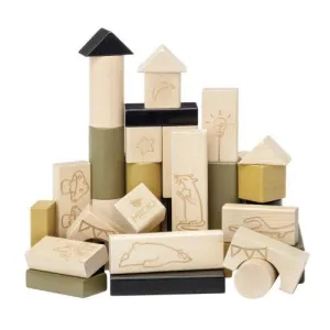 MICKI Premium - Wooden Building Blocks 40 pcs