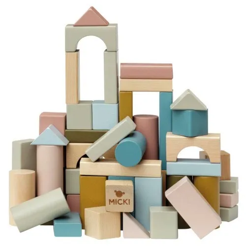 MICKI Premium - Wooden Building Blocks 60 pcs