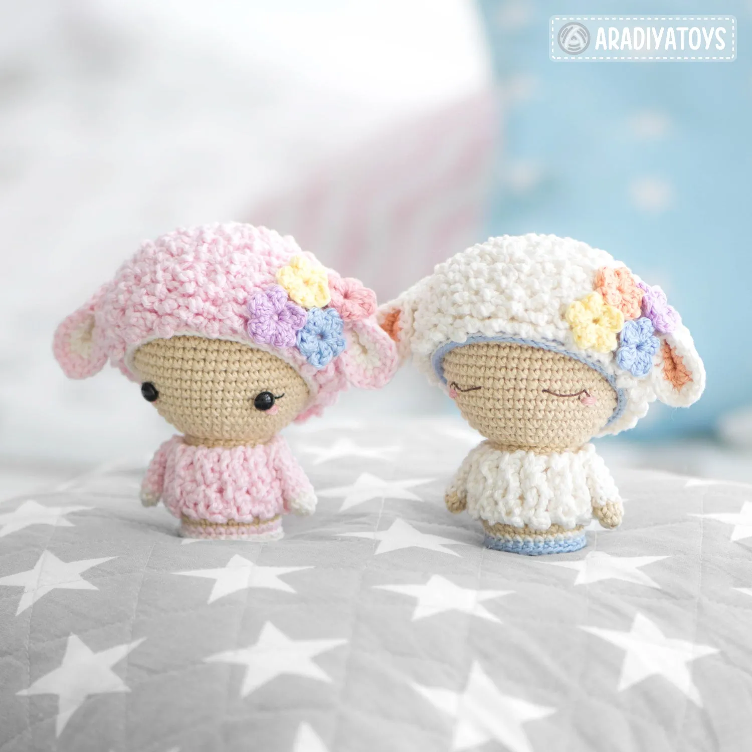 Mini Wendy the Lamb from "AradiyaToys Minis” collection / small doll crochet pattern by AradiyaToys (Amigurumi tutorial PDF file)