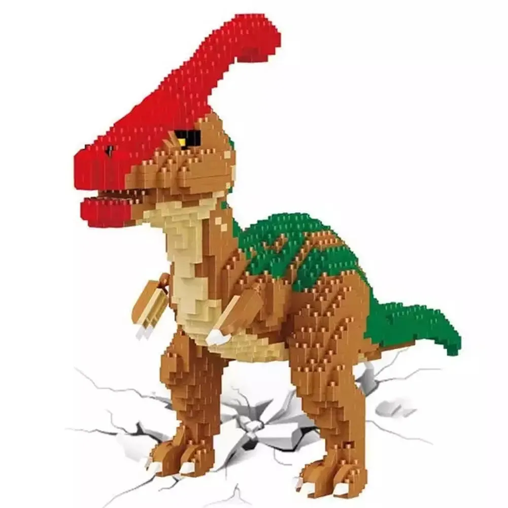 MOC  Compatible  4 New Balody Dinosaur Blocks Classic Cartoon Anime Diamond Building Blocks Triceratops Model Tyrannosaurus Rex Bricks Toys