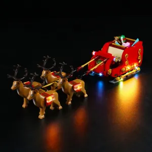 MOC  Compatible  LED Lighting Set for 40499 Santa's Sleigh Collectible Model Toy Light Kit, Not Included the Building Block