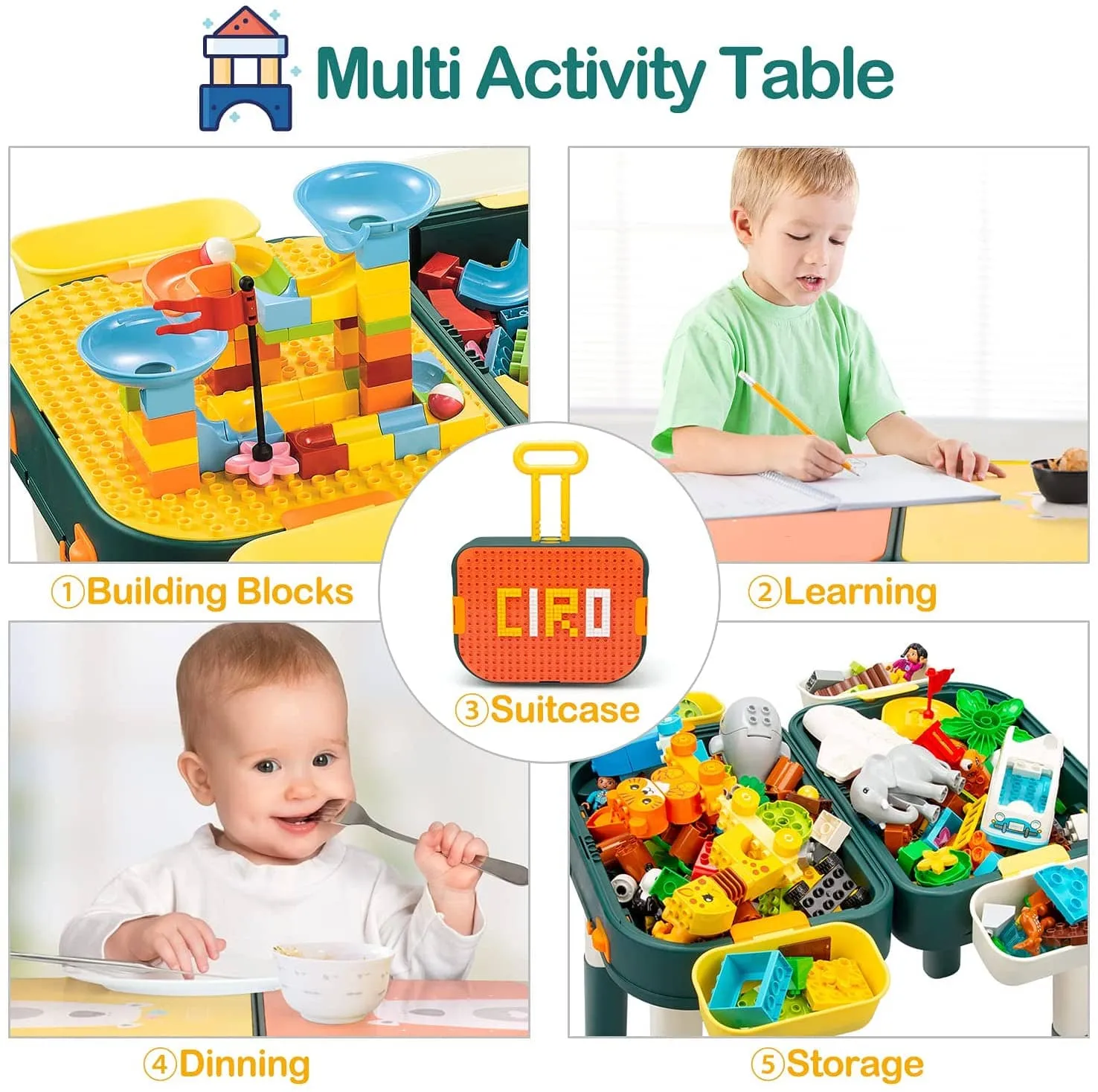 Multi Activity Table, Yellow