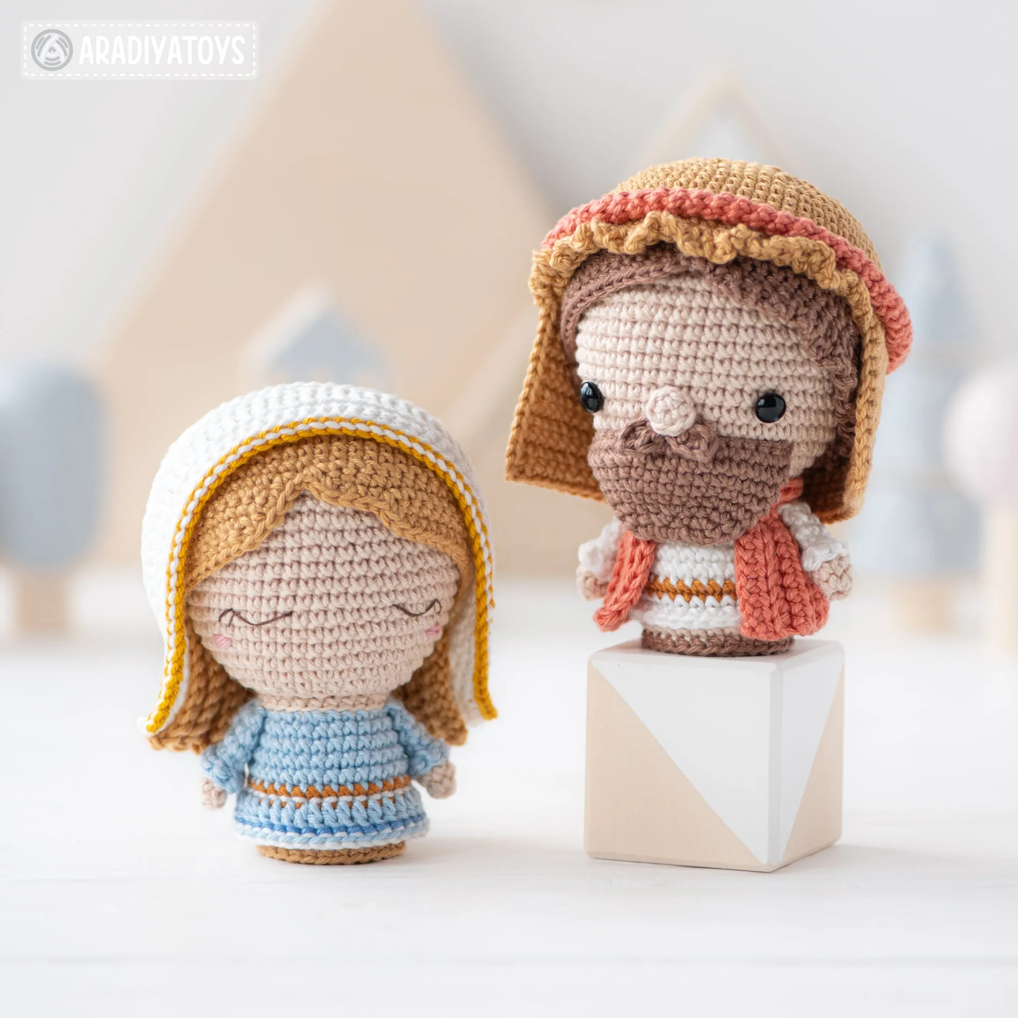 Nativity Minis from “AradiyaToys Minis” collection / christmas crochet pattern by AradiyaToys (Amigurumi tutorial PDF file), mini crochet