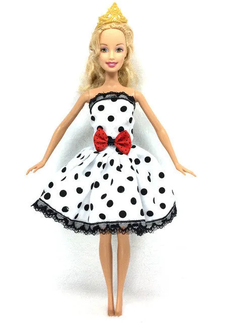 NK 2016 Newest Doll Outfit Beautiful Handmade Party ClothesTop Fashion Dress For Barbie Noble Doll Best Child Girls'Gift