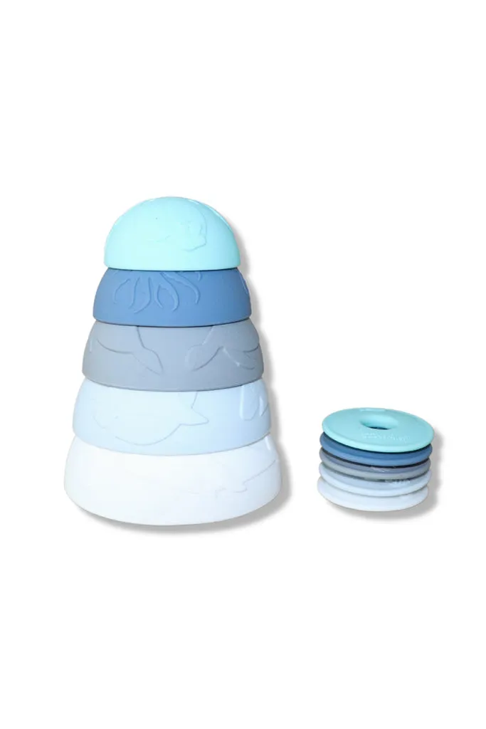 Ocean Stacking Cups Pack of 5 - Blue Grey