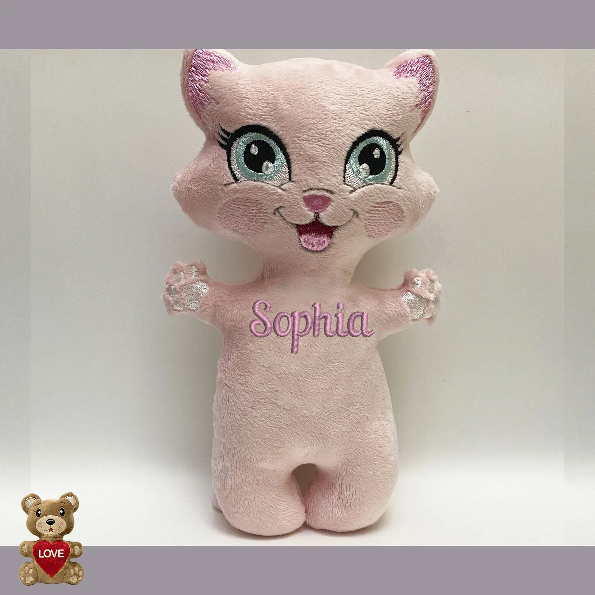 Personalised Cute Cat Stuffed toy ,Super cute personalised soft plush toy, Personalised Gift