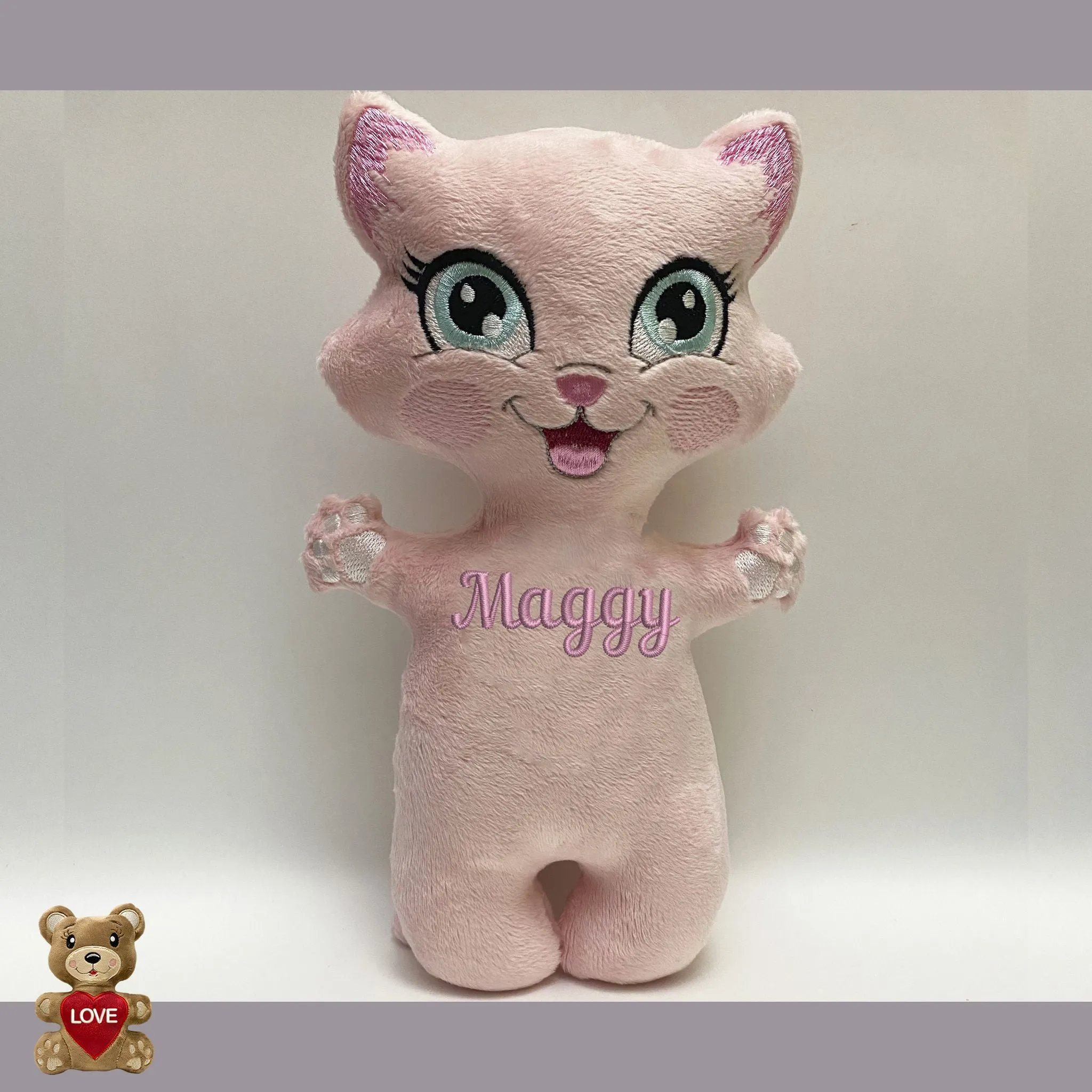 Personalised Cute Cat Stuffed toy ,Super cute personalised soft plush toy, Personalised Gift