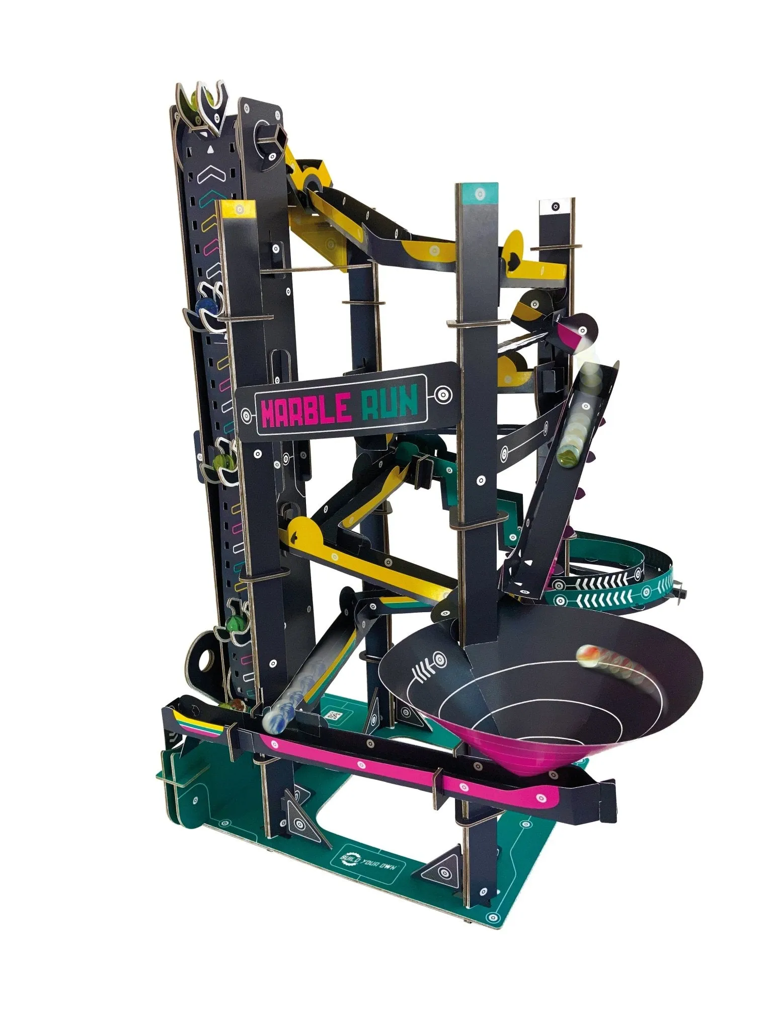 STEM Build - Marble Run with Three Neon Tracks