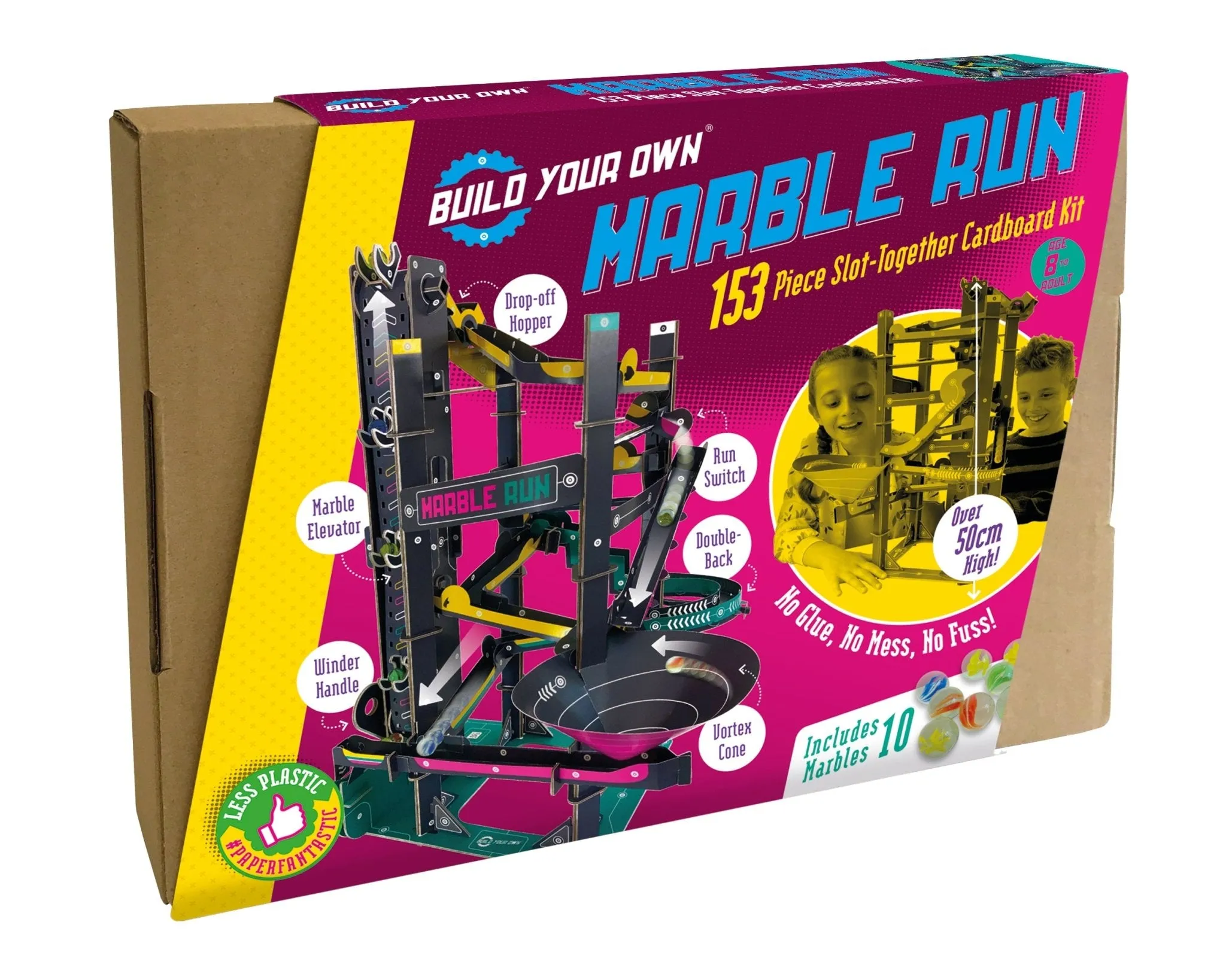 STEM Build - Marble Run with Three Neon Tracks