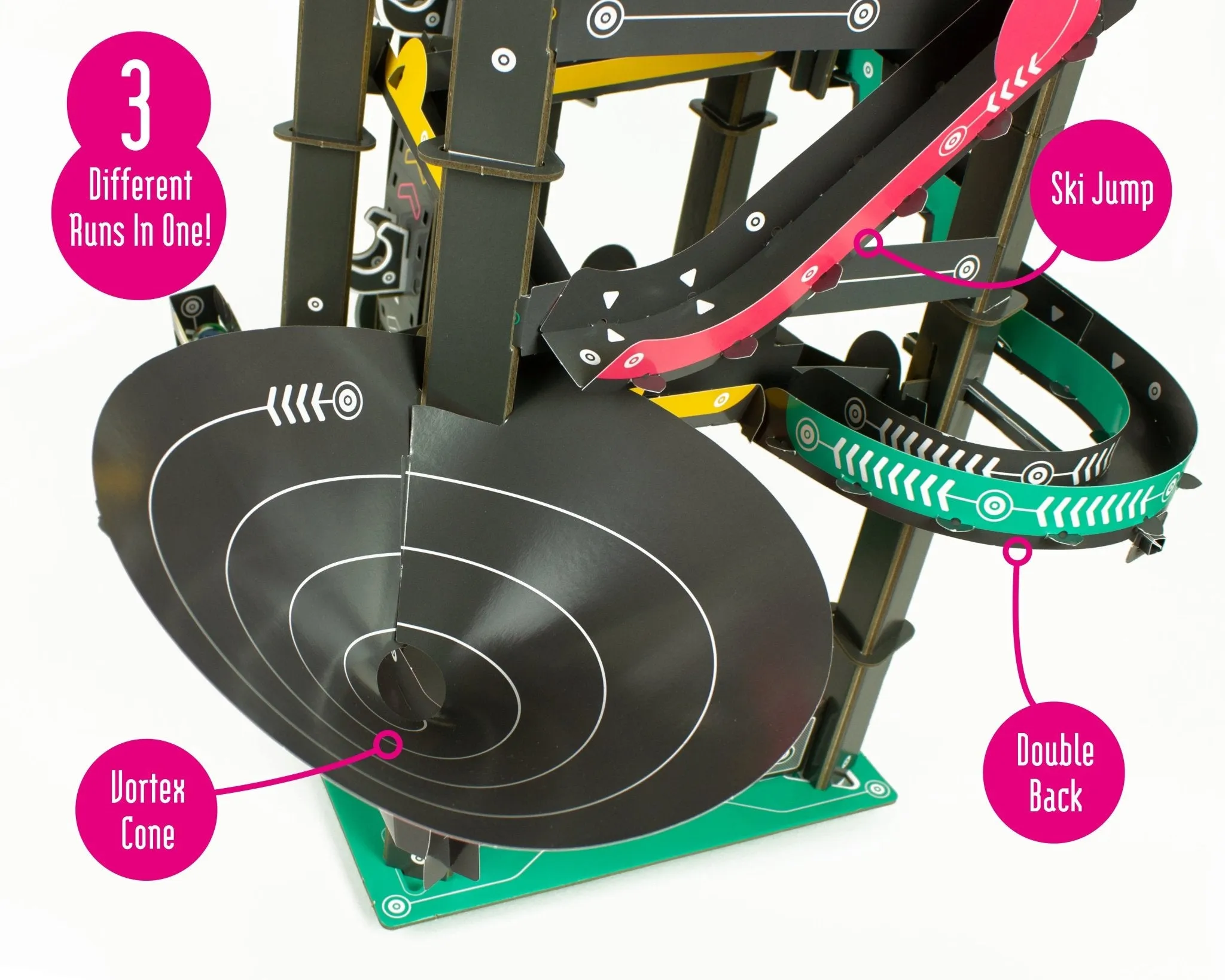 STEM Build - Marble Run with Three Neon Tracks