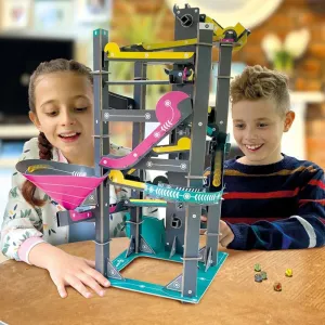 STEM Build - Marble Run with Three Neon Tracks