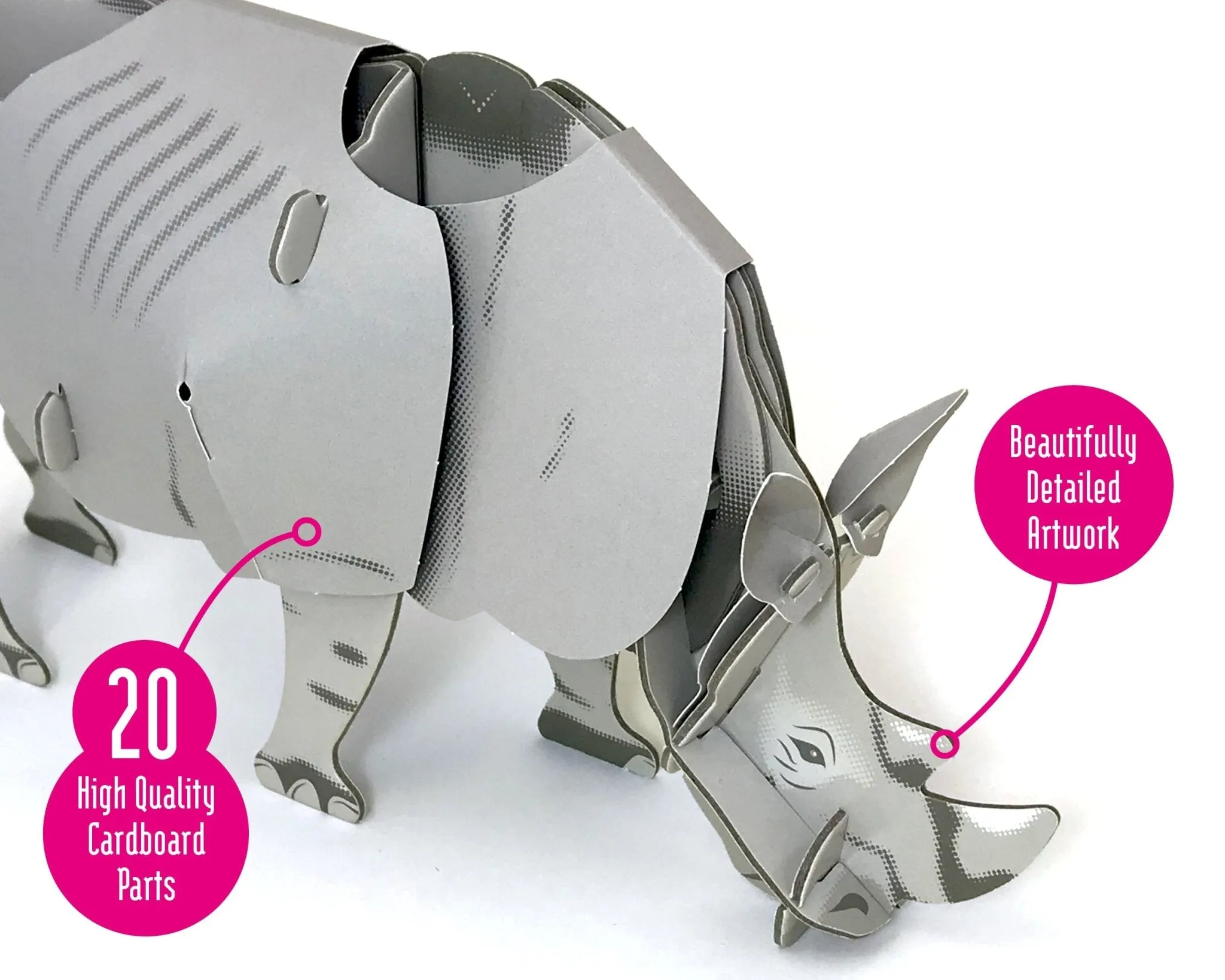 STEM Build - White Rhino with Moving Mechanisms