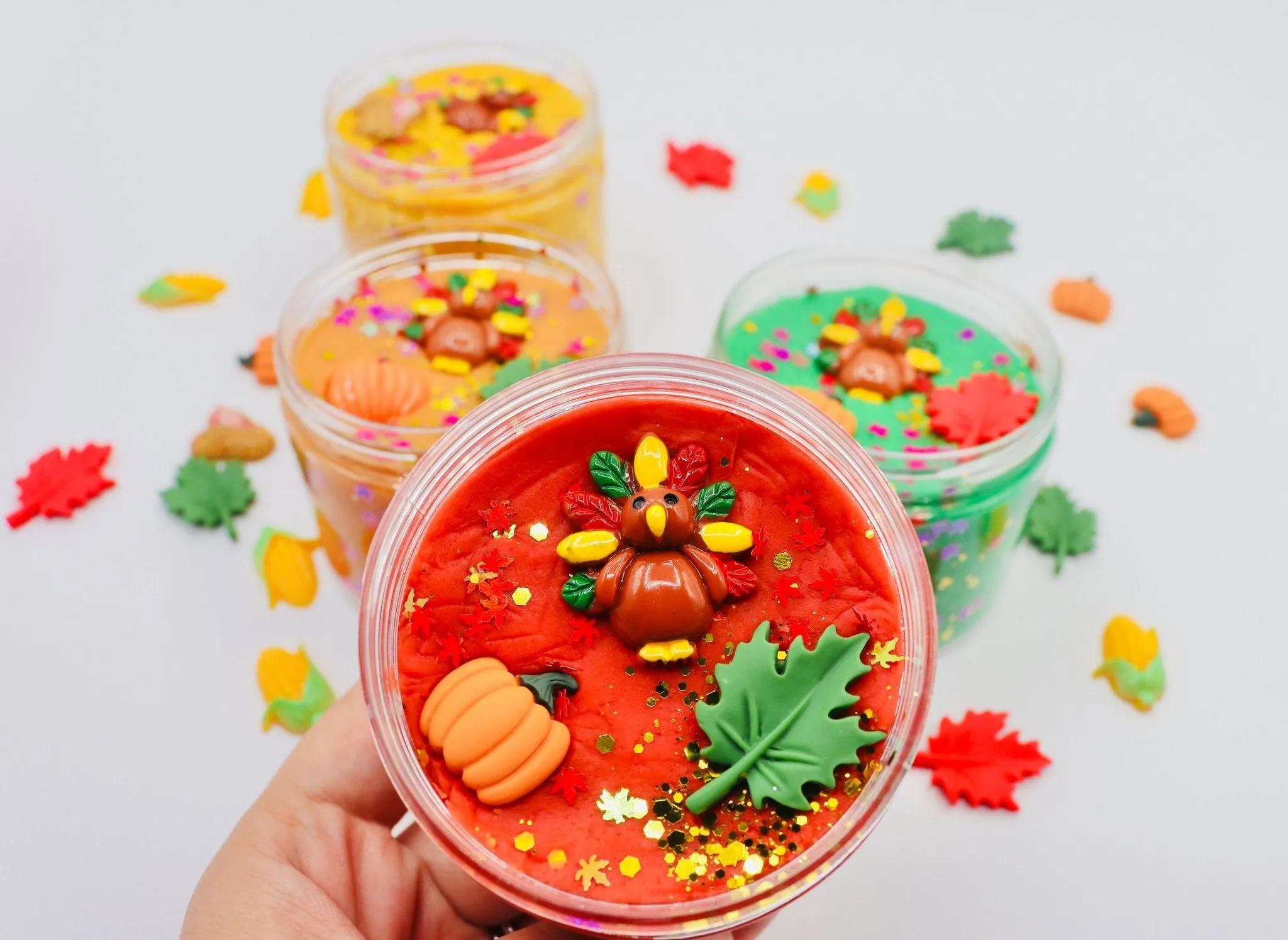 Thanksgiving playdough Jar