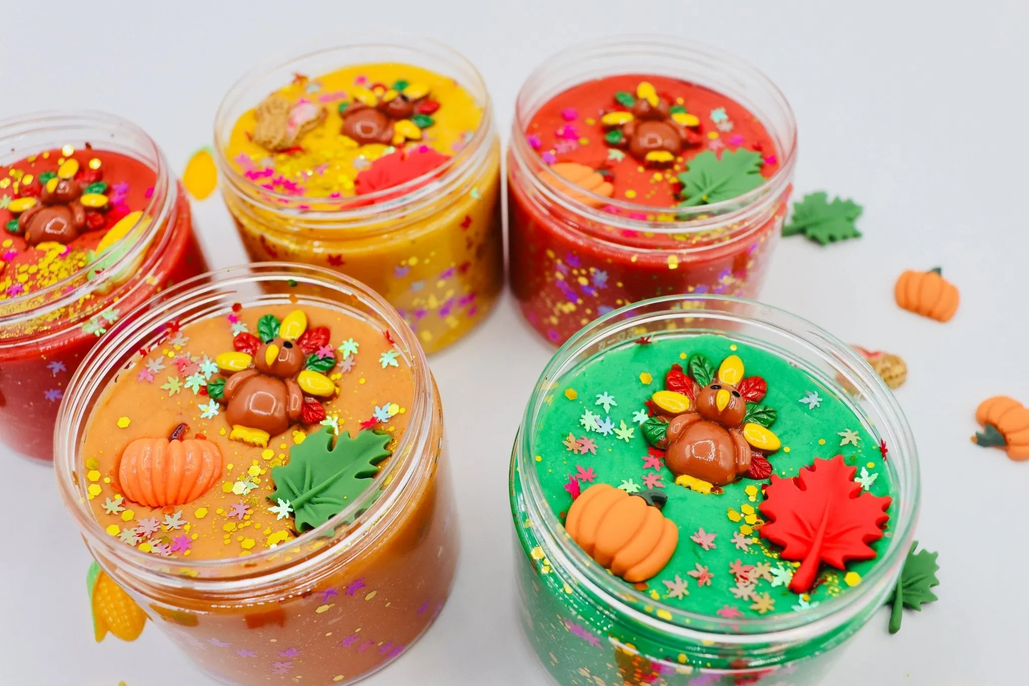 Thanksgiving playdough Jar