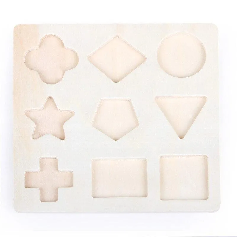 Wooden Geometric Shape Puzzle Toy Early Learning Educational Toys For Children Play Games Gift Colorful Baby Kids Wooden Toys